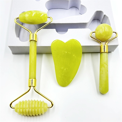 Домашний нефритовый ролик с натуральным камнем Xiuyan Beauty Green Face Ice Roller и специальным ящиком