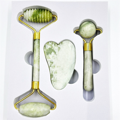 Домашний нефритовый ролик с натуральным камнем Xiuyan Beauty Green Face Ice Roller и специальным ящиком
