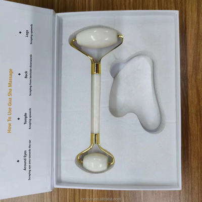 2024 Двойная голова Xiuyan Stone Jade Roller и Gua Sha Set для ухода за кожей водонепроницаемая Да