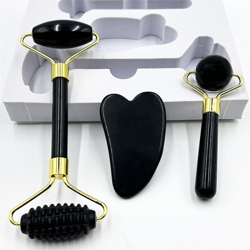 Домашний нефритовый ролик с натуральным камнем Xiuyan Beauty Green Face Ice Roller и специальным ящиком